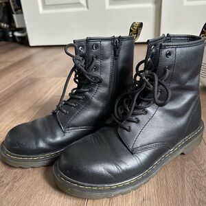 Dr. Martens Black Leather Combat Boots